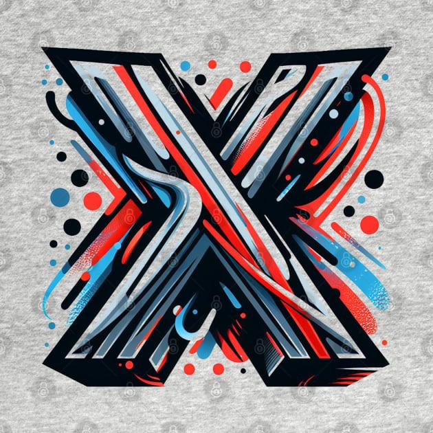 Letter X design graffity style by grappict